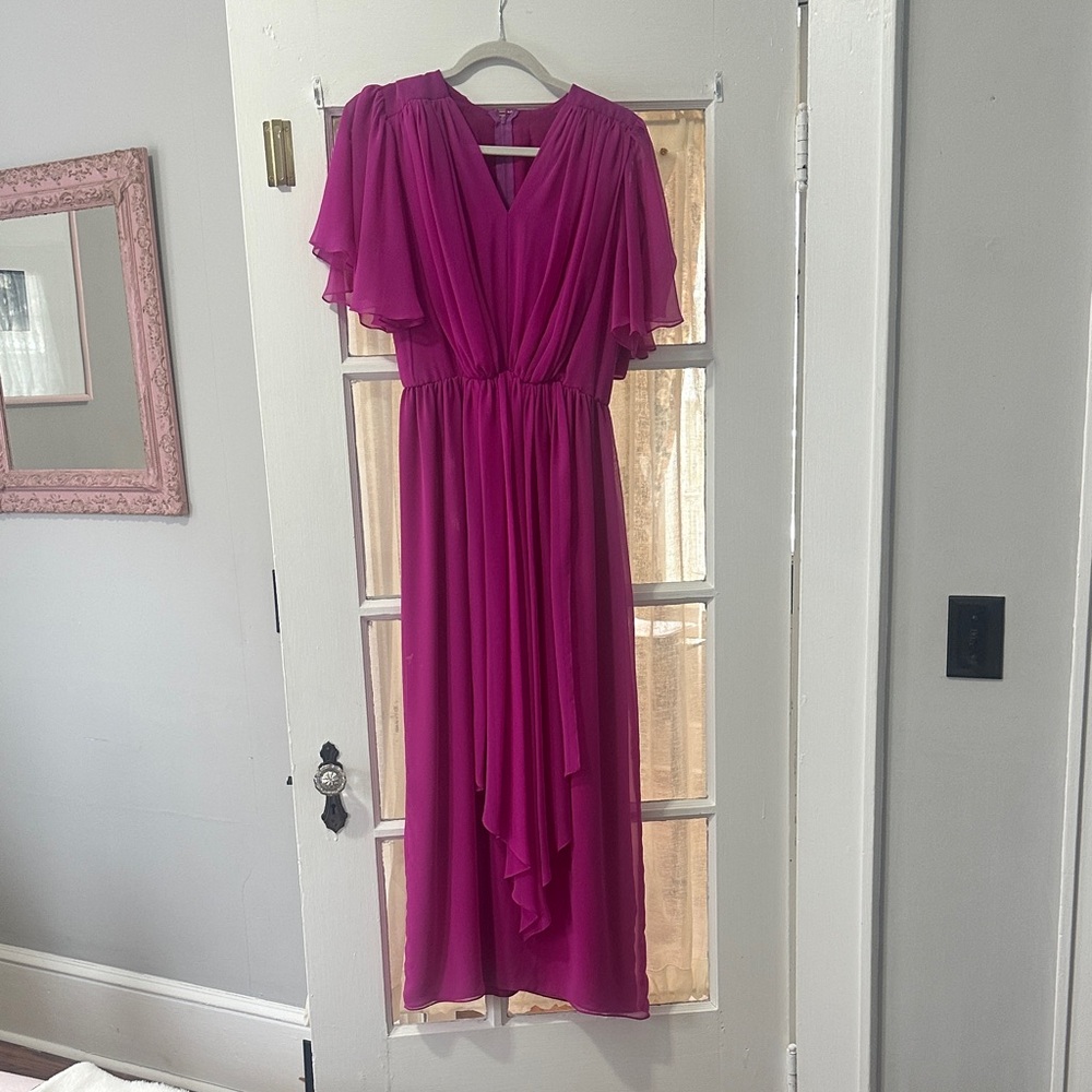 Elegant Magenta Women's vintage Dress